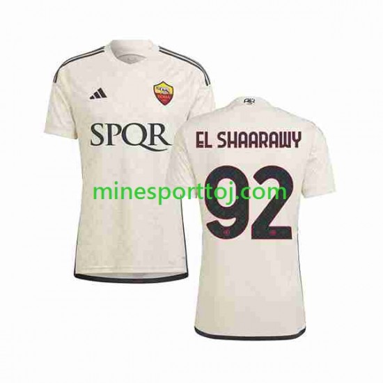 AS Roma El Shaarawy 92 Herre Udebane Fodboldtrøje 2023-2024 Lange Ærmer