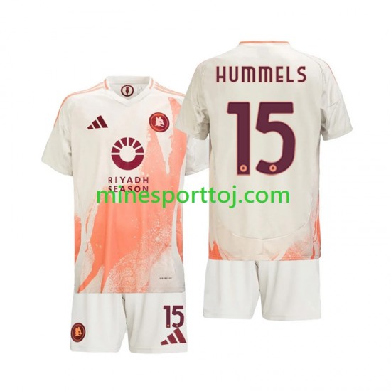 AS Roma Mats Hummels 15 Børne Udebane Fodboldtrøje 2024-2025 Lange Ærmer