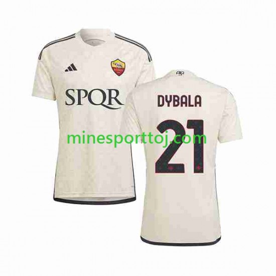 AS Roma Paulo Dybala 21 Herre Udebane Fodboldtrøje 2023-2024 Lange Ærmer
