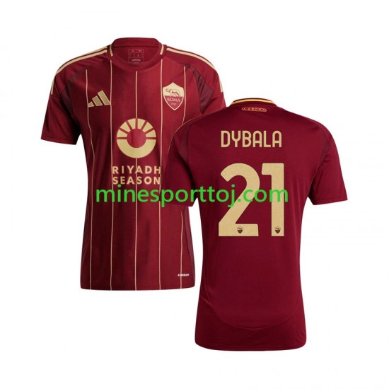 AS Roma Paulo Dybala 21 Herre Hjemmebane Fodboldtrøje 2024-2025 Lange Ærmer