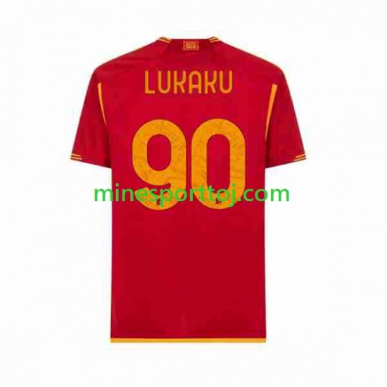AS Roma Romelu Lukaku 90 Herre Hjemmebane Fodboldtrøje 2023-2024 Lange Ærmer