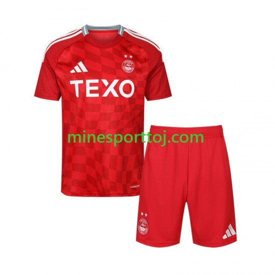 Aberdeen Børne Hjemmebane Fodboldtrøje 2024-2025 Lange Ærmer