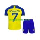 Al-Nassr Ronaldo 7 Børne Hjemmebane Fodboldtrøje 2022-2023 Lange Ærmer