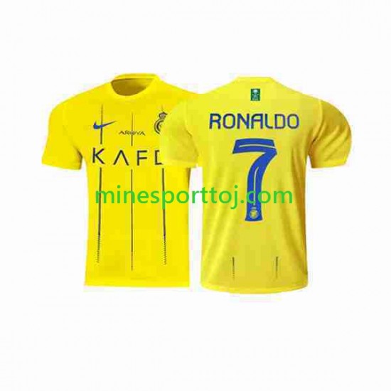 Al-Nassr Ronaldo 7 Herre Hjemmebane Fodboldtrøje 2023-2024 Lange Ærmer