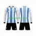 Argentina 3 Stars Børne Hjemmebane Fodboldtrøje VM 2022 med Korte Ærmer