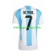 Argentina De Paul 7 Copa America 2024 Herre Hjemmebane Fodboldtrøje Lange Ærmer
