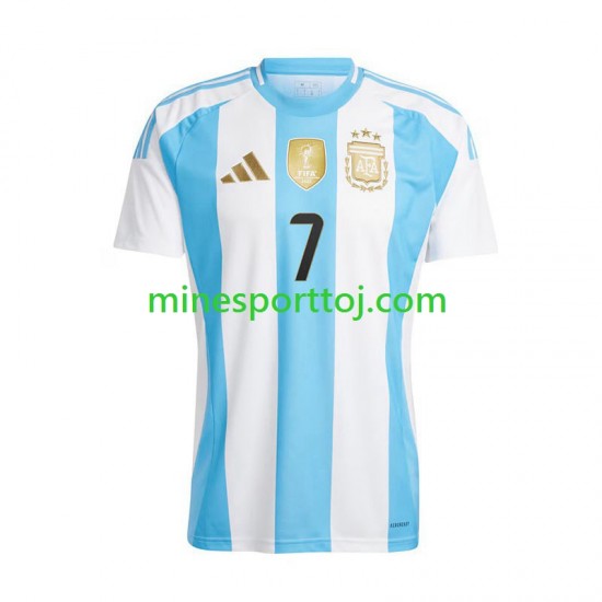 Argentina De Paul 7 Copa America 2024 Herre Hjemmebane Fodboldtrøje Lange Ærmer