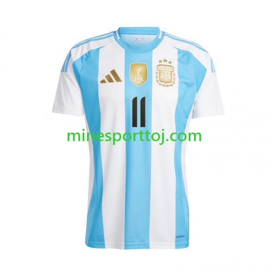 Argentina Di Maria 11 Copa America 2024 Herre Hjemmebane Fodboldtrøje Lange Ærmer