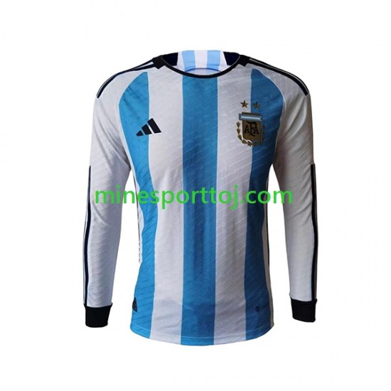 Argentina Herre Hjemmebane Fodboldtrøje VM 2022 med Korte Ærmer