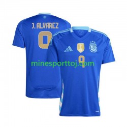 Argentina Julian Alvarez 9 Copa America 2024 Herre Udebane Fodboldtrøje Lange Ærmer