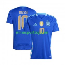 Argentina Lionel Messi 10 Copa America 2024 Herre Udebane Fodboldtrøje Lange Ærmer