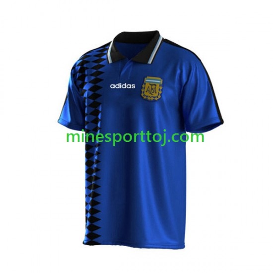 Argentina 1994 Herre Retro Udebane Fodboldtrøje Lange Ærmer