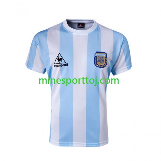 Argentina 1986 Herre Retro Hjemmebane Fodboldtrøje Lange Ærmer