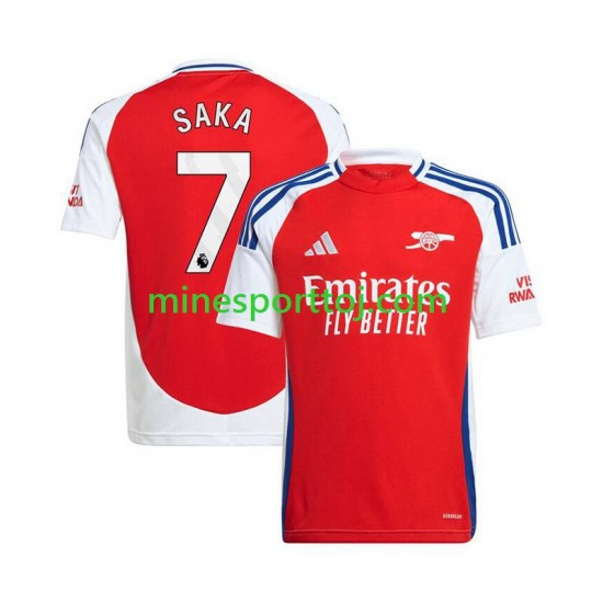 Arsenal Bukayo Saka 7 Herre Hjemmebane Rød Fodboldtrøje 2024-2025 Lange Ærmer
