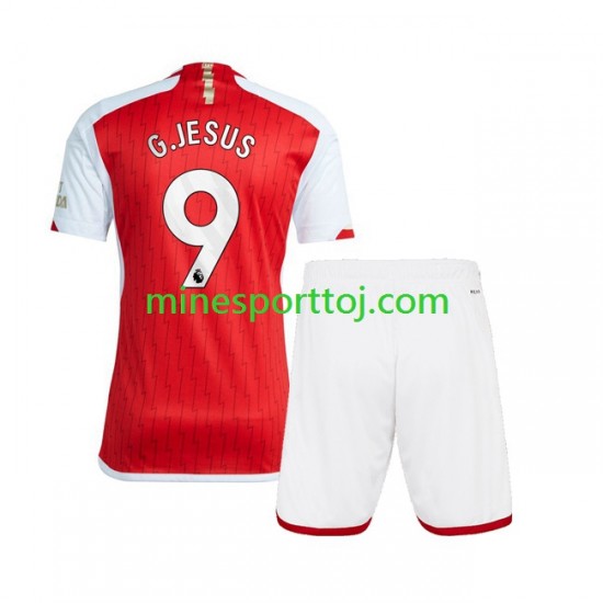 Arsenal Gabriel Jesus 9 Børne Hjemmebane Fodboldtrøje 2023-2024 Lange Ærmer
