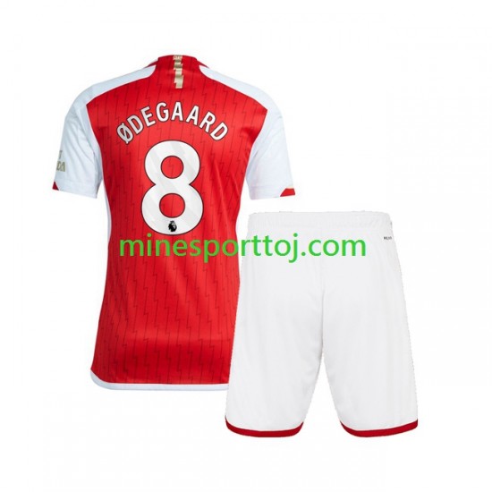 Arsenal Martin Odegaard 8 Børne Hjemmebane Fodboldtrøje 2023-2024 Lange Ærmer