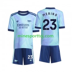Arsenal Merino 23 Børne Tredje Fodboldtrøje 2024-2025 Lange Ærmer