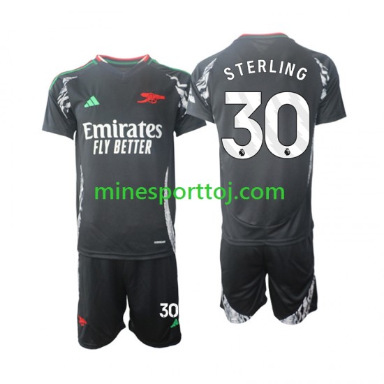 Arsenal Sterling 30 Børne Udebane Fodboldtrøje 2024-2025 Lange Ærmer