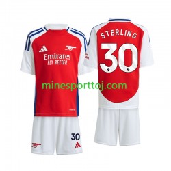 Arsenal Sterling 30 Børne Hjemmebane Fodboldtrøje 2024-2025 Lange Ærmer