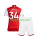 Arsenal Xhaka 34 Børne Hjemmebane Fodboldtrøje 2023-2024 Lange Ærmer