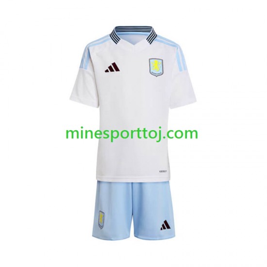 Aston Villa Børne Udebane Fodboldtrøje 2024-2025 Lange Ærmer