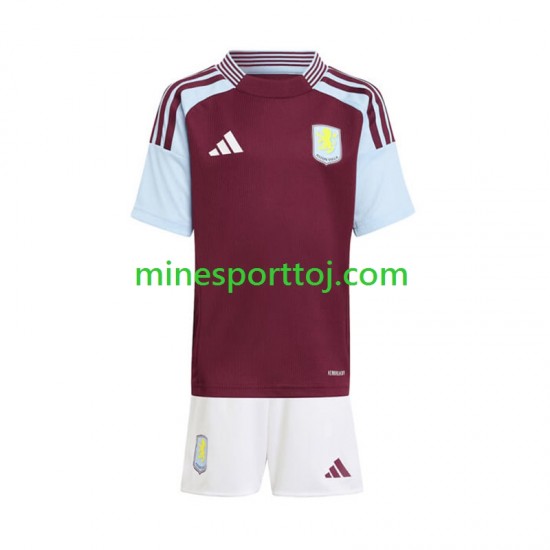 Aston Villa Børne Hjemmebane Fodboldtrøje 2024-2025 Lange Ærmer