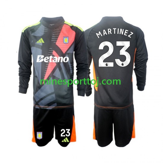 Aston Villa Målmand Emiliano Martinez 23 Børne Udebane Fodboldtrøje 2024-2025 med Korte Ærmer