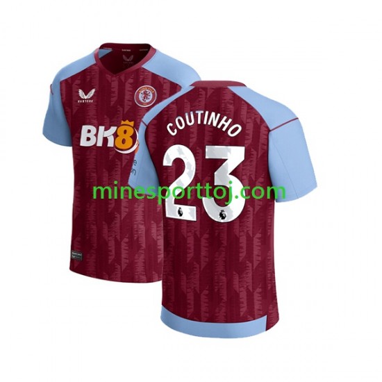 Aston Villa Philippe Coutinho 23 Herre Hjemmebane Fodboldtrøje 2023-2024 Lange Ærmer