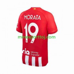 Atlético Madrid 2 Alvaro Morata 19 Herre Hjemmebane Fodboldtrøje 2023-2024 Lange Ærmer