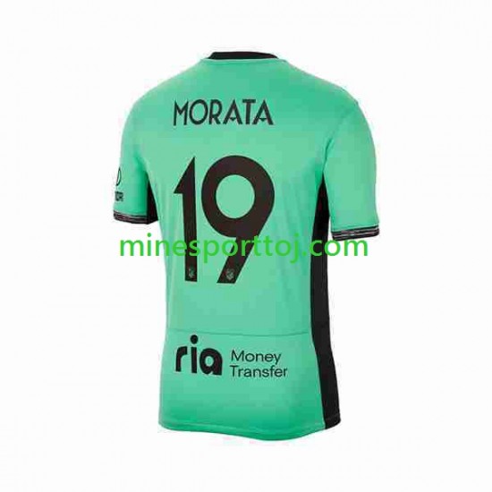 Atlético Madrid 2 Alvaro Morata 19 Herre Tredje Fodboldtrøje 2023-2024 Lange Ærmer