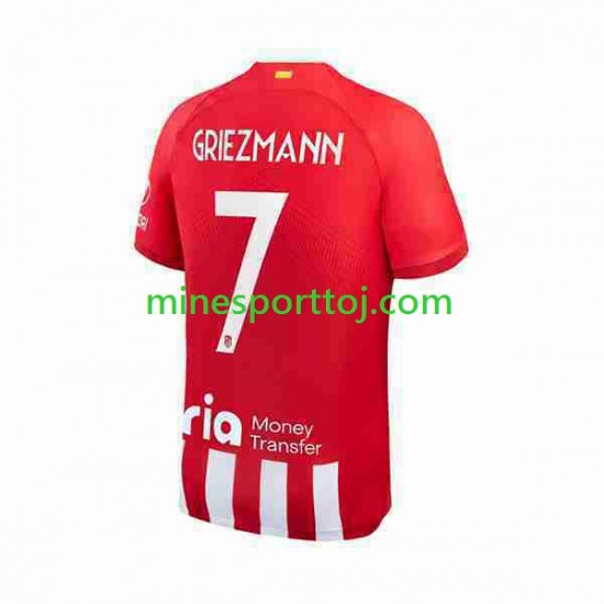 Atlético Madrid 2 Antoine Griezmann 7 Herre Hjemmebane Fodboldtrøje 2023-2024 Lange Ærmer