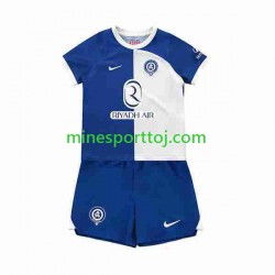 Atlético Madrid 2 Børne Udebane Fodboldtrøje 2023-2024 Lange Ærmer