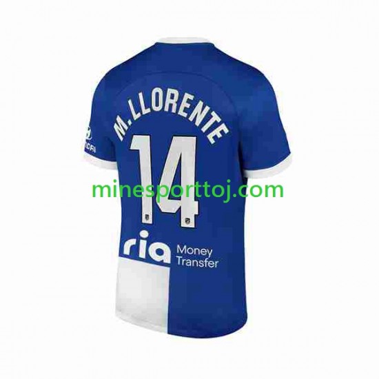 Atlético Madrid 2 Marcos Llorente 14 Herre Udebane Fodboldtrøje 2023-2024 Lange Ærmer