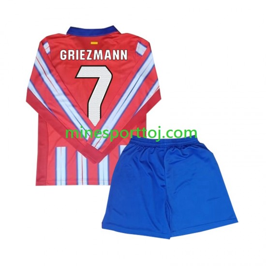 Atlético Madrid Antoine Griezmann 7 Børne Hjemmebane Fodboldtrøje 2024-2025 med Korte Ærmer