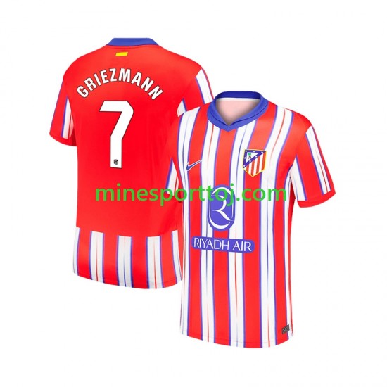 Atlético Madrid Antoine Griezmann 7 Herre Hjemmebane Fodboldtrøje 2024-2025 Lange Ærmer