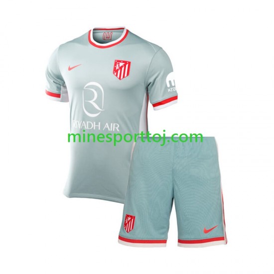 Atlético Madrid Børne Udebane Fodboldtrøje 2024-2025 Lange Ærmer