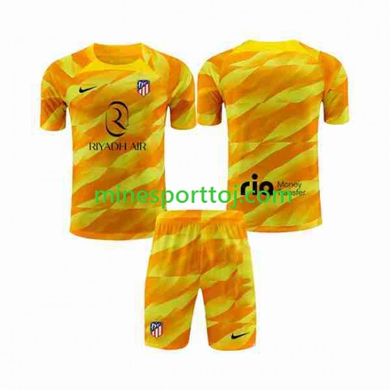 Atlético Madrid Målmand Børne Orange Fodboldtrøje 2023-2024 Lange Ærmer