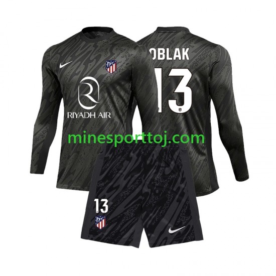 Atlético Madrid Målmand Jan Oblak 13 Børne Hjemmebane Fodboldtrøje 2024-2025 med Korte Ærmer