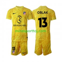 Atlético Madrid Målmand Jan Oblak 13 Børne Tredje Fodboldtrøje 2024-2025 Lange Ærmer