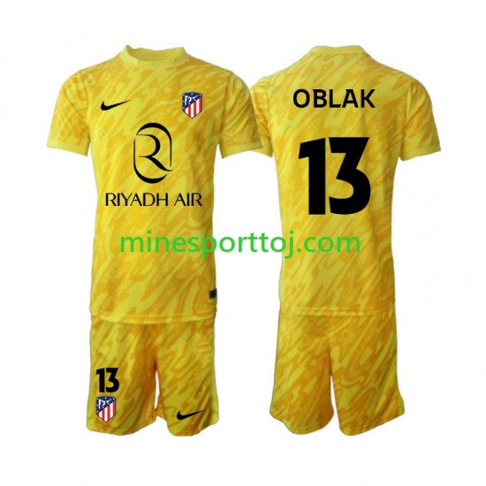 Atlético Madrid Målmand Jan Oblak 13 Børne Tredje Fodboldtrøje 2024-2025 Lange Ærmer