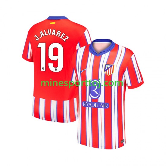 Atlético Madrid Julian Alvarez 19 Herre Hjemmebane Fodboldtrøje 2024-2025 Lange Ærmer