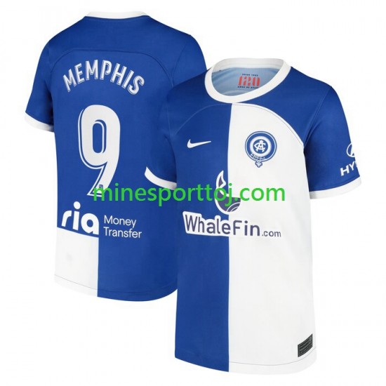 Atlético Madrid Memphis 9 120 Anniversary Herre Hjemmebane Fodboldtrøje 2022-2023 Lange Ærmer