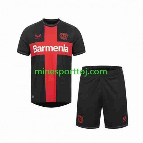 Bayer 04 Leverkusen Børne Hjemmebane Fodboldtrøje 2023-2024 Lange Ærmer
