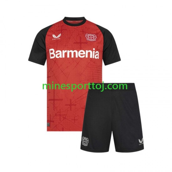 Bayer 04 Leverkusen Børne Hjemmebane Fodboldtrøje 2024-2025 Lange Ærmer