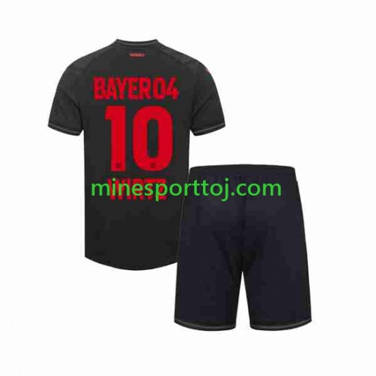 Bayer 04 Leverkusen Florian Wirtz 10 Børne Hjemmebane Fodboldtrøje 2023-2024 Lange Ærmer