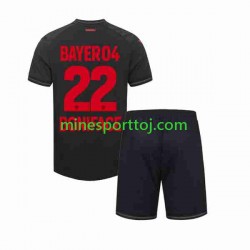 Bayer 04 Leverkusen Victor Boniface 22 Børne Hjemmebane Fodboldtrøje 2023-2024 Lange Ærmer