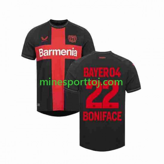 Bayer 04 Leverkusen Victor Boniface 22 Herre Hjemmebane Fodboldtrøje 2023-2024 Lange Ærmer