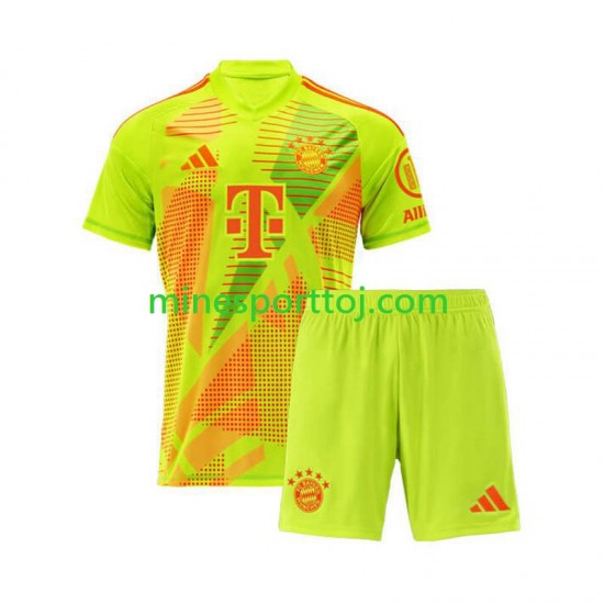 FC Bayern München Målmand Børne Hjemmebane Fodboldtrøje 2024-2025 Lange Ærmer