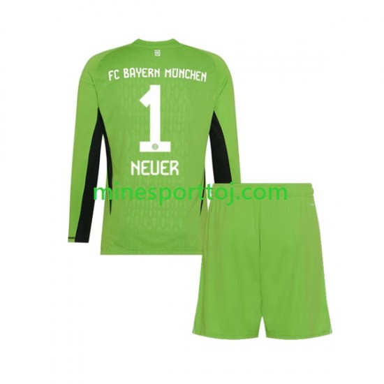FC Bayern München Målmand Manuel Neuer 1 Børne Udebane Fodboldtrøje 2023-2024 med Korte Ærmer