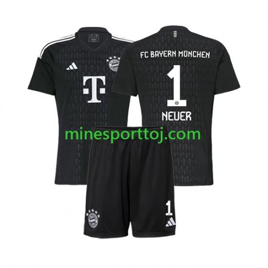 FC Bayern München Målmand Manuel Neuer 1 Børne Hjemmebane Fodboldtrøje 2023-2024 Lange Ærmer